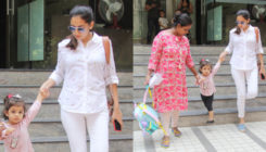 Misha clicked with mommy Mira Rajput outside her play school!
