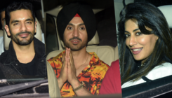 Screening: Diljit, Angad Bedi and Neha Dhupia and others watch 'Soorma'