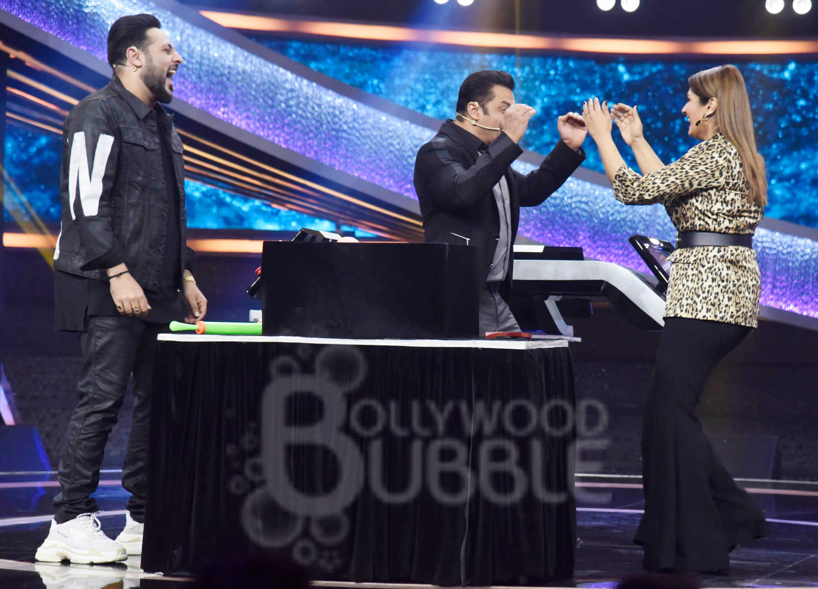 Badshah, Salman Khan and Raveen Tandon