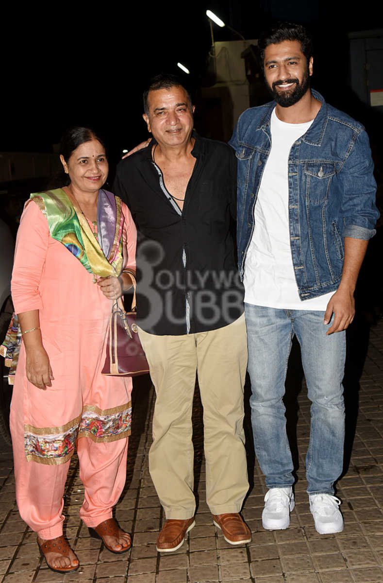 Vicky Kaushal with his parents