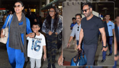 Ajay Devgn, Kajol and kids return from their holiday; snapped at the airport