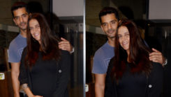 Parents-to-be Neha Dhupia and Angad Bedi pay a visit to Soha and Kunal's residence