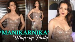 Kangana Ranaut dazzles in a golden gown at ‘Manikarnika’ wrap-up party