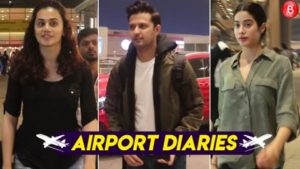 Taapsee Pannu, Vatsal, Janhvi and other celebs spotted at the Mumbai airport