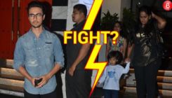 Aayush Sharma and Arpita spotted outside a restaurant in Mumbai