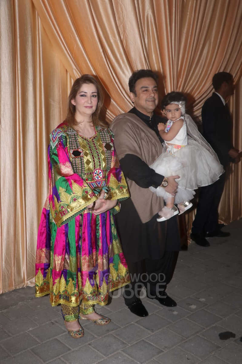 Adnan Sami with wife Roya Faryabi and daughter