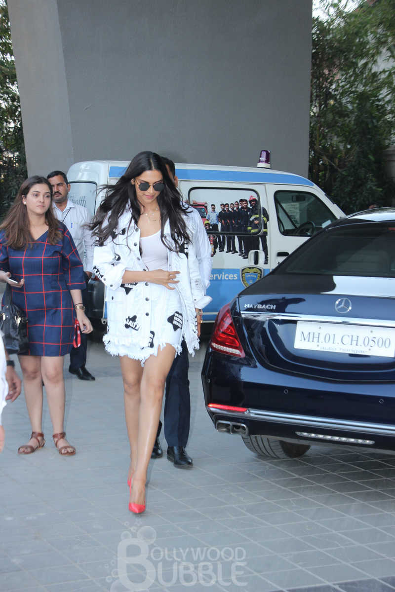 ootd deepika white denim separates