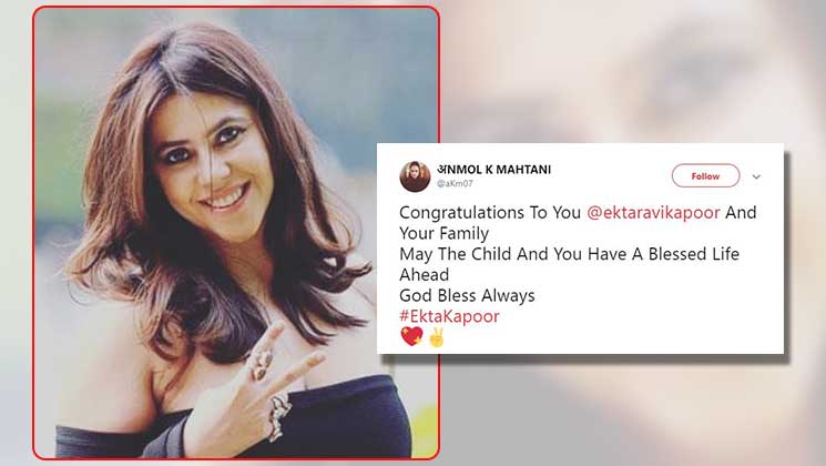 Ekta Kapoor Fans Congratulatory Messages
