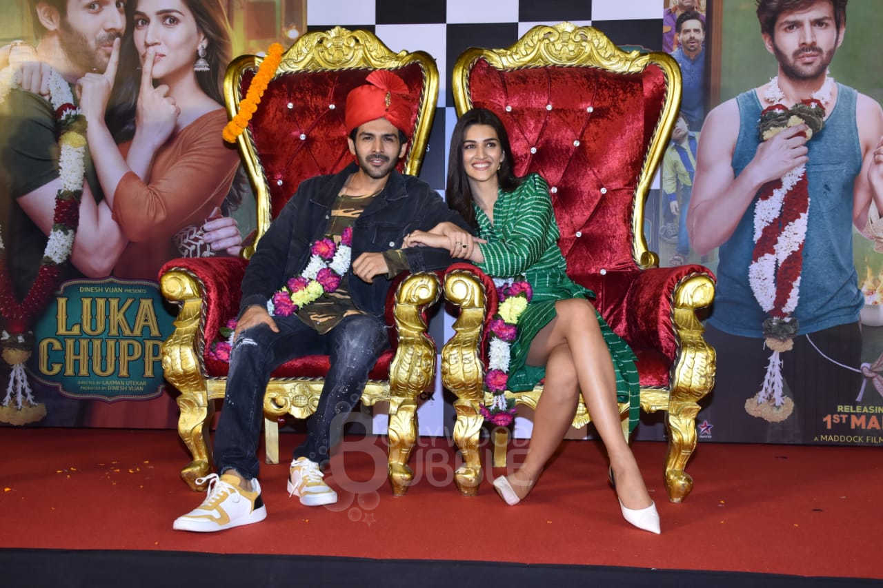 Kartik Kriti Celebs Luka Chuppi Screening