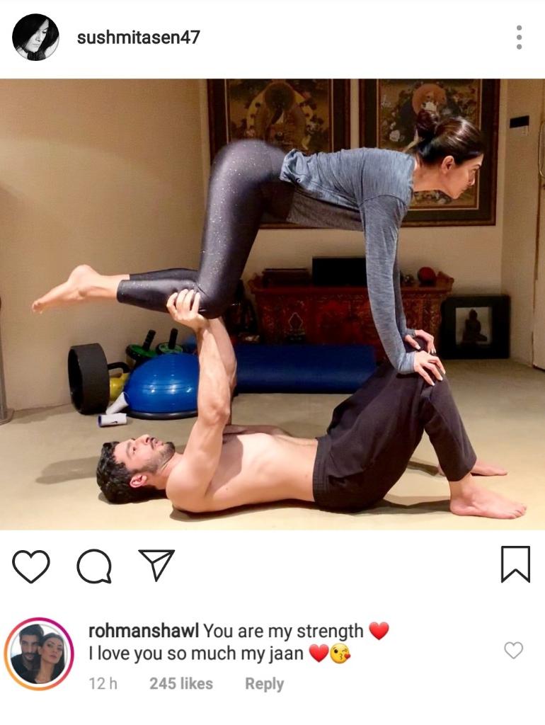 Suhsmita Sen Rohman Shawl Work Out