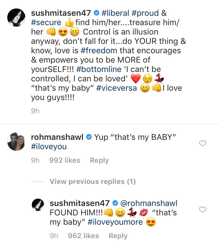 Sushmita Sen Roham Shawl Banter