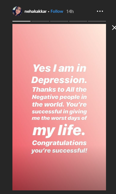 Neha Kakkar depression