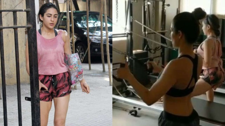 sara ali khan malaika arora work out video