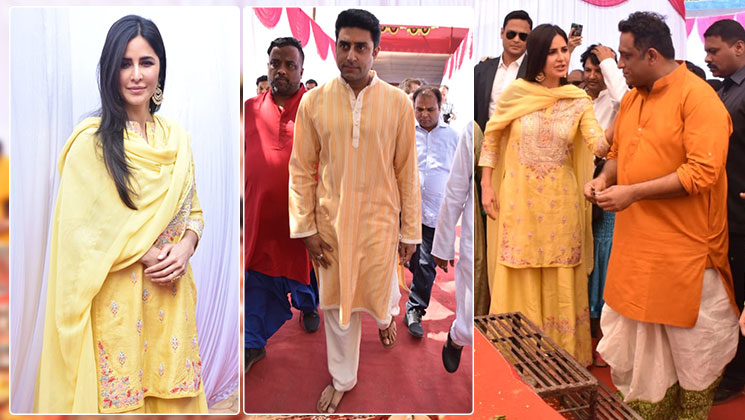 Abhishek Bachchan Katrina Kaif Anurag Basu Saraswati Puja