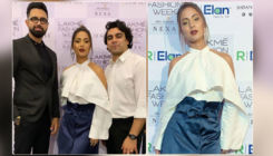 Lakme Fashion Week 2019: Hina Khan turns heads in a white and blue trendy outfit