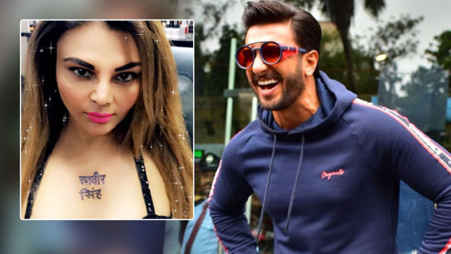 Watch: Rakhi Sawant gets Ranveer Singh's name tattooed on her chest