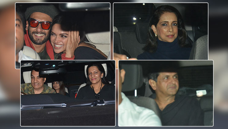 Ranveer Deepika parents Gully Boy screening