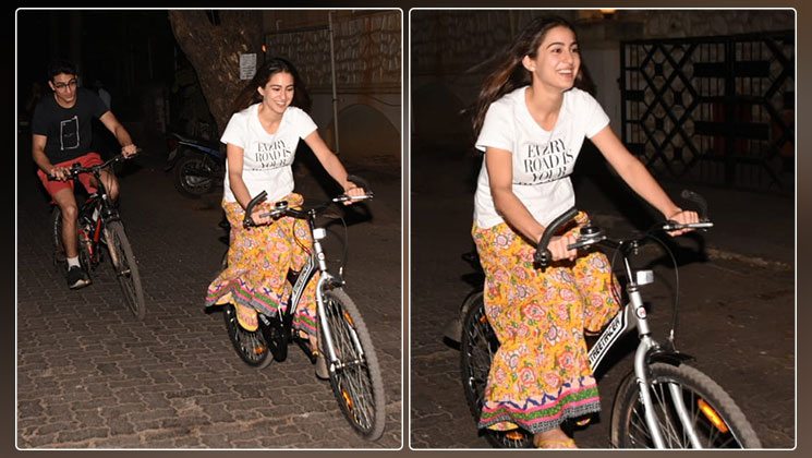 Sara Ali Khan Ibrahim Ali Khan Cycling