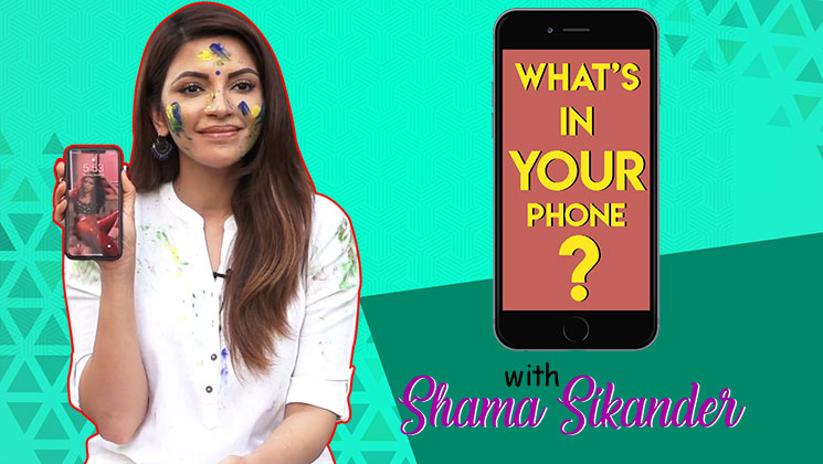 Shama Sikander What's In My Phone