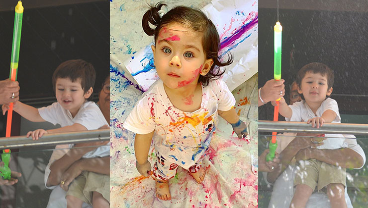 pics taimur inaaya holi
