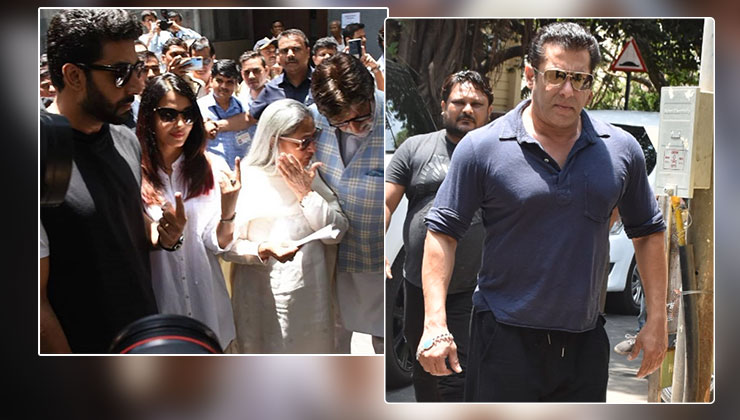 salman aishwarya big b abhishek jaya voting 2019 pics