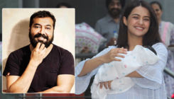 Surveen Chawla's newborn daughter Eva poses with her Godfather Anurag Kashyap- view pic