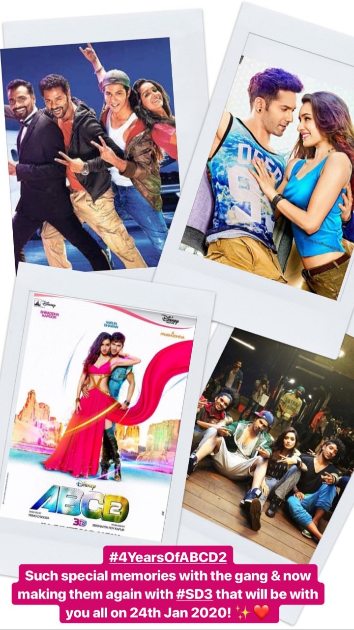 Shraddha KapoorStreet Dancer 3D 4 years of ABCD 2