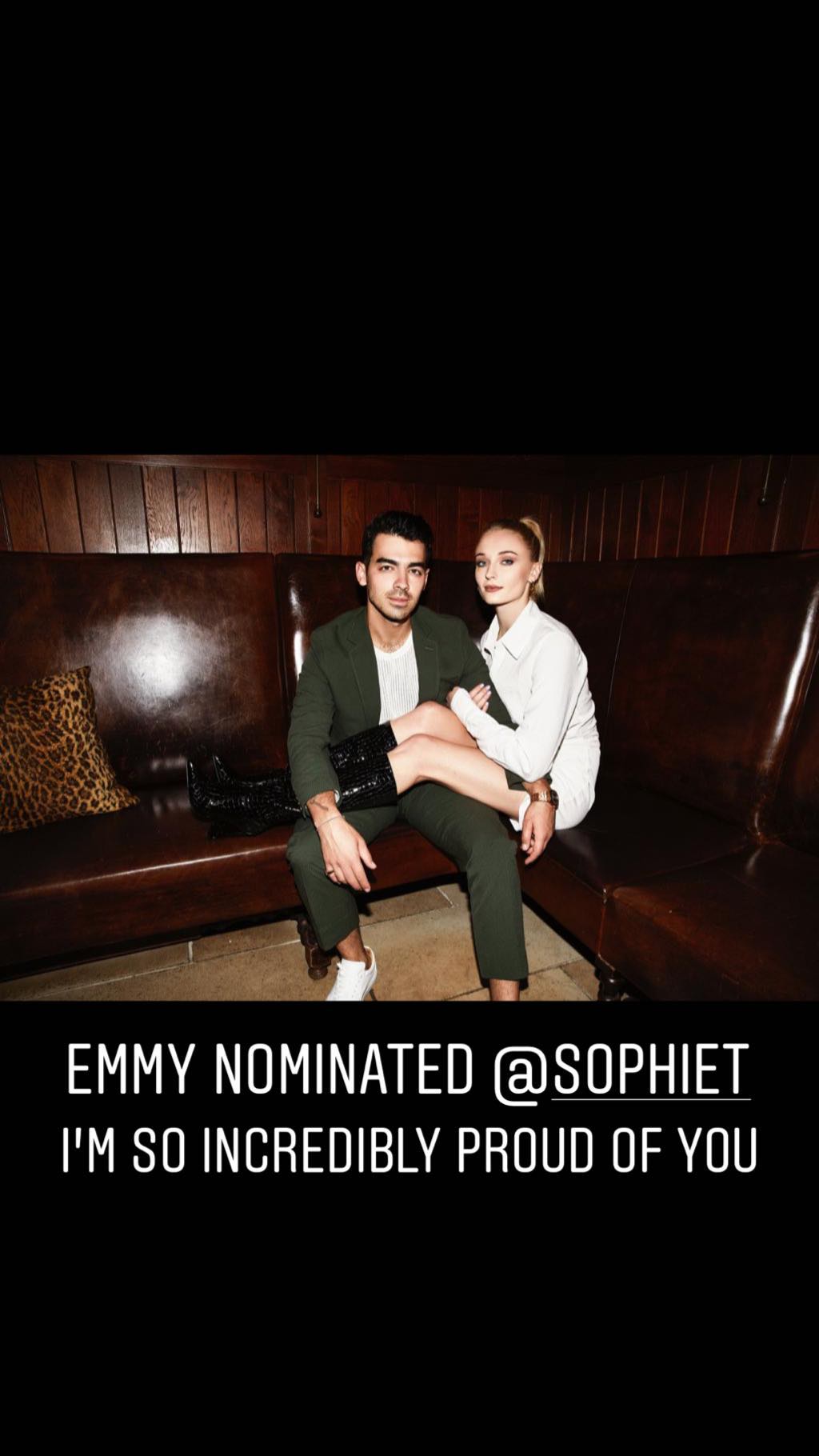 Joe Jonas congratulates Sophie