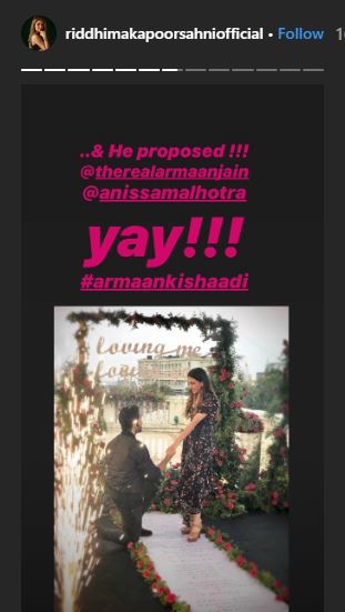 Riddhima kapoor post