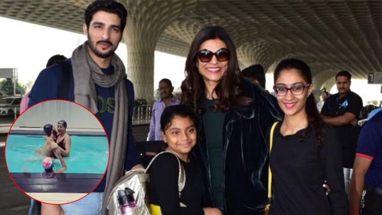 sushmita sen alisah rohman shawl swimming