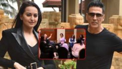 OMG! Sonakshi Sinha knocks Akshay Kumar off his chair in the middle of an interview - watch video