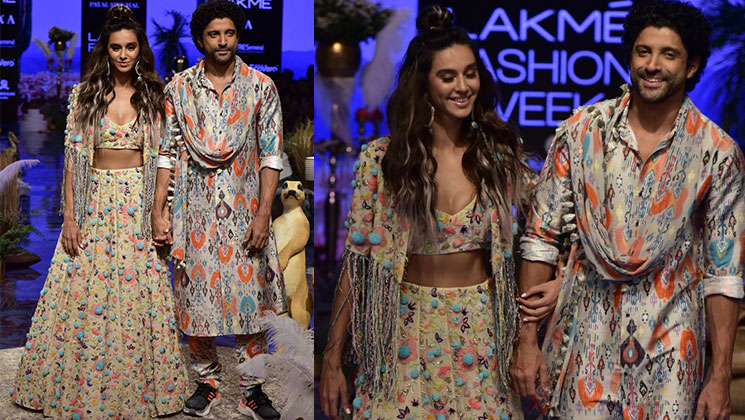 Farhan Akhtar Shibani Dandekar Lakme Fashion Week 2019