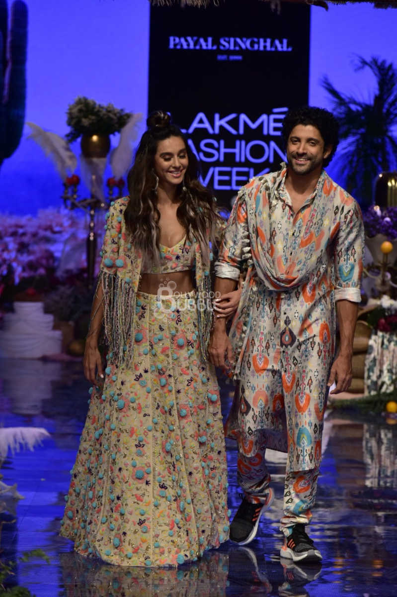 Farhan Akhtar Shibani Dandekar Lakme Fashion Week 2019