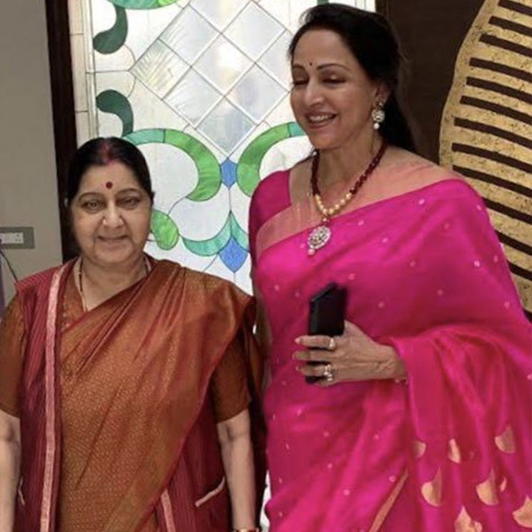 Sushma Swaraj with Hema Malini