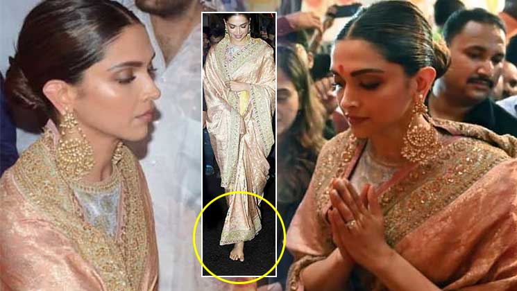 deepika padukone Lalbaugcha Raja barefoot