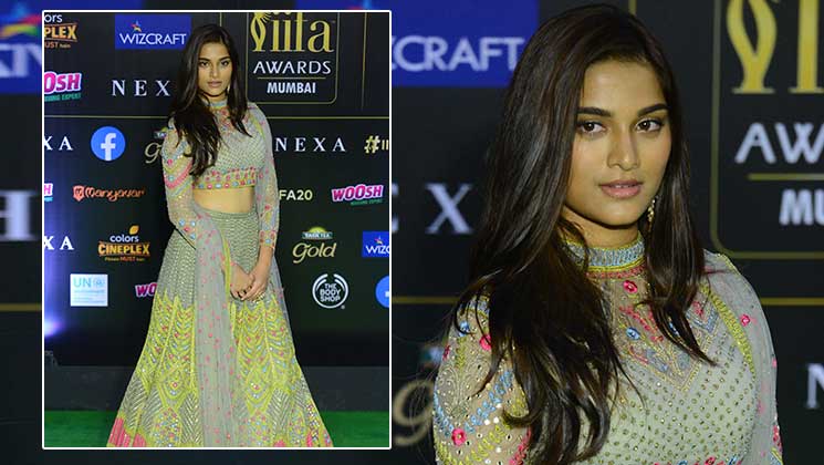 Marking her first-ever appearance at IIFA   , Saiee Manjrekar ..., bollywood actress lehenga images