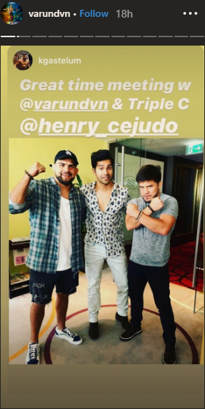 Varun Dhawan, Kevin Gastelum and Henry Cejudo