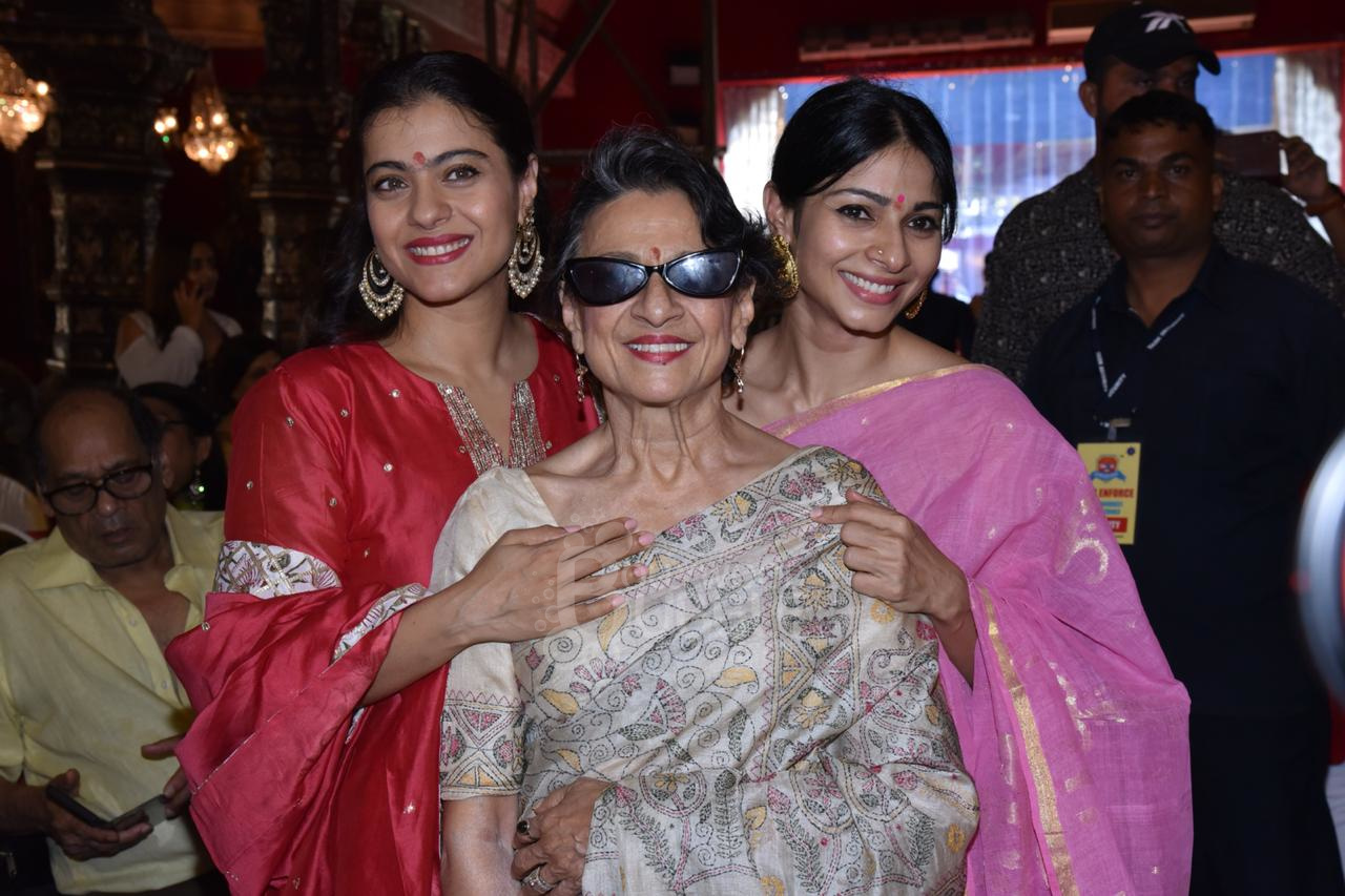 Kajol and Family Durga Puja