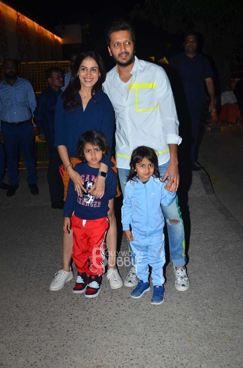 Riteish Deshmukh and Genelia with their kids