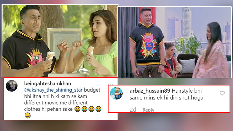 Akshay Kumar wears the same T-shirt for Housefull 4 and Good Newwz; Check  out netizens' hilarious reactions