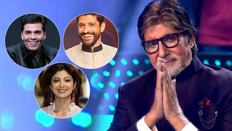 Amitabh Bachchan, Karan Johar, Farhan Akhtar, Shilpa Shetty