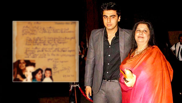 Arjun Kapoor Shares An Old Handwritten Letter To His Mother Says Im