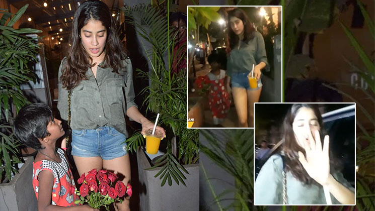 janhvi kapoor paparazzi camera street kid food