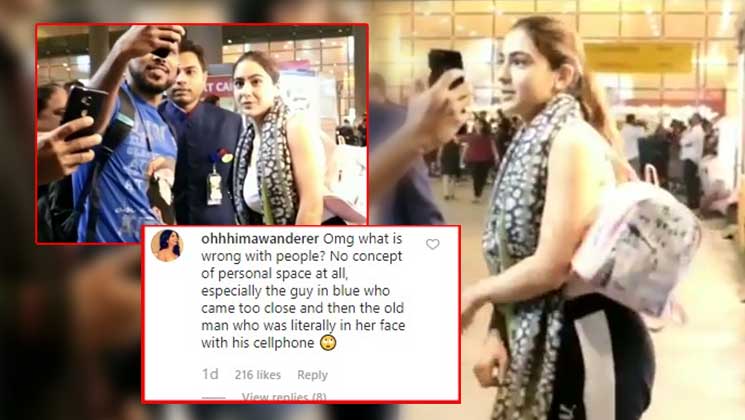 sara ali khan polite fan close selfie
