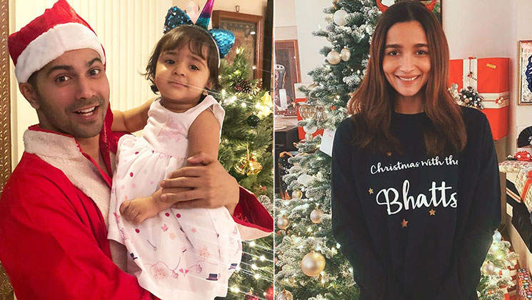 Alia Bhatt and Varun Dhawan-Bollywood celebs Christmas Eve