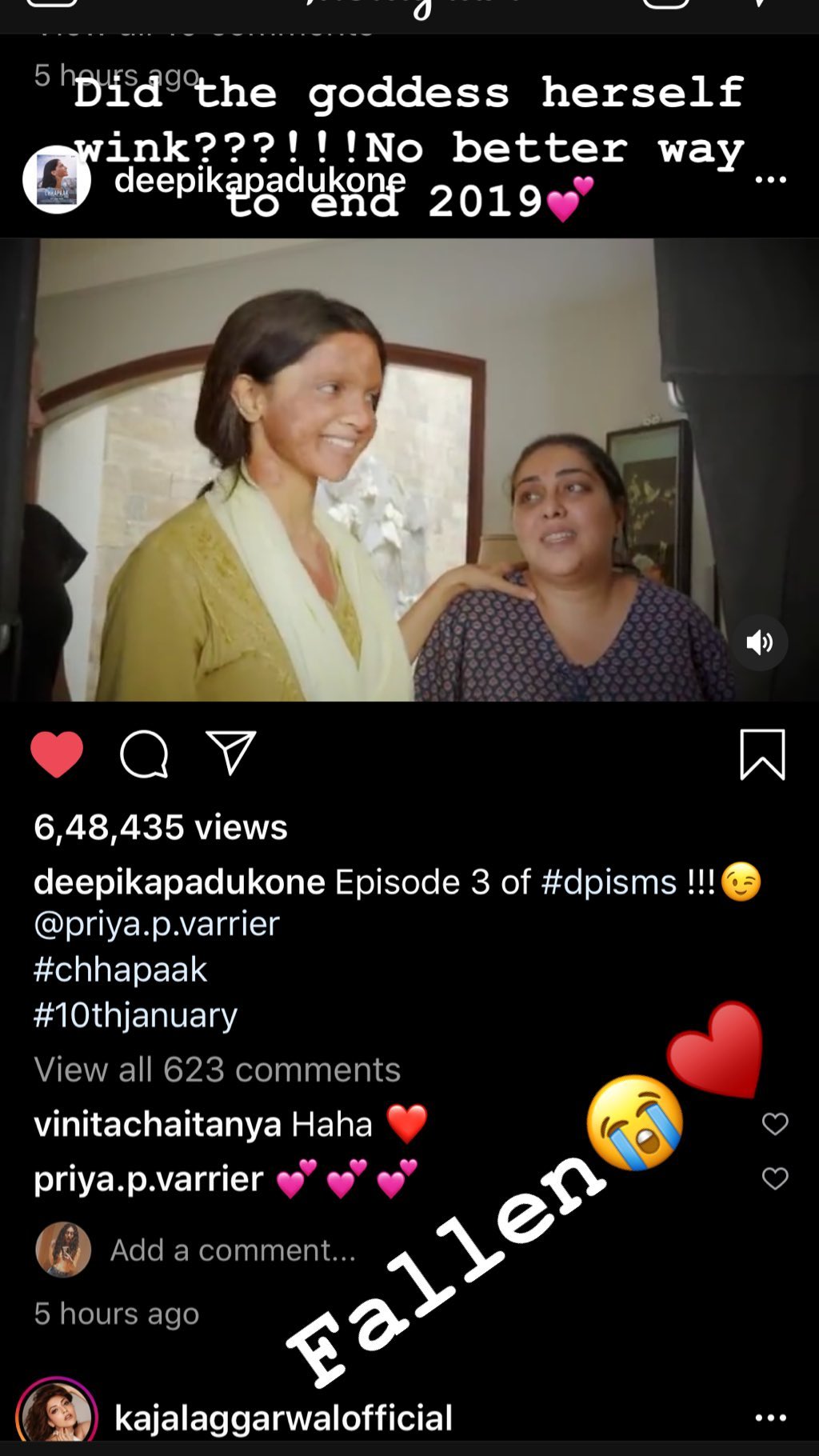 Priya Prakash Varrier's Comment On Deepika Padukone's Chhapaak Wink