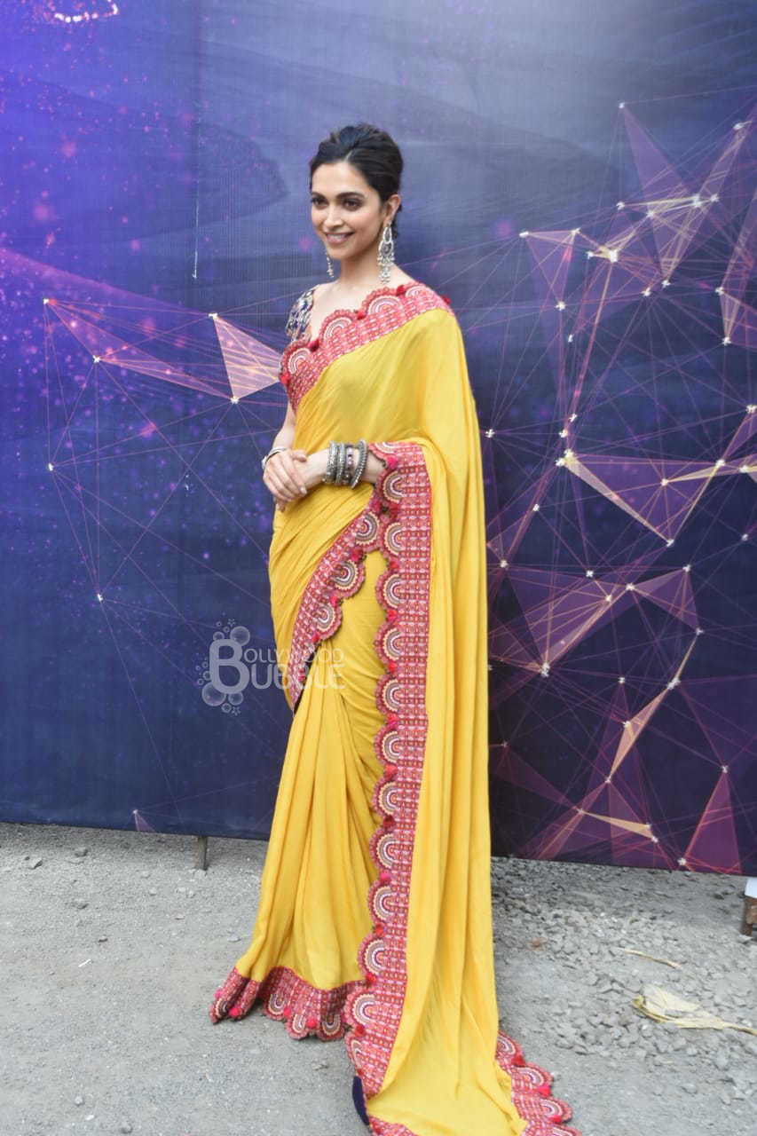 Deepika Padukone Anamila Khanna Saree OOTD