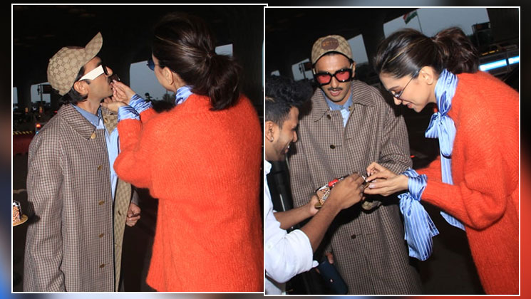 Deepika Padukone Ranveer Singh airport birthday celebrations
