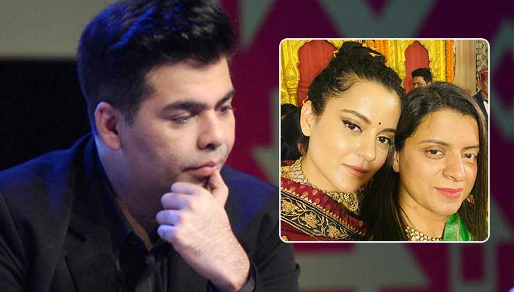 Karan Johar Kangana Ranaut Rangoli Chandel