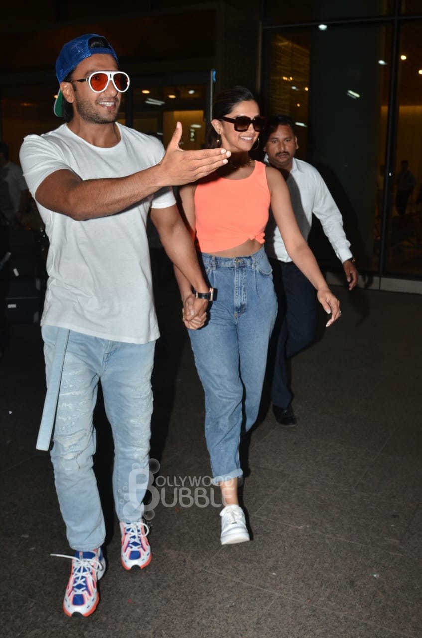 Ranveer Singh Deepika Padukone Airport Spotted